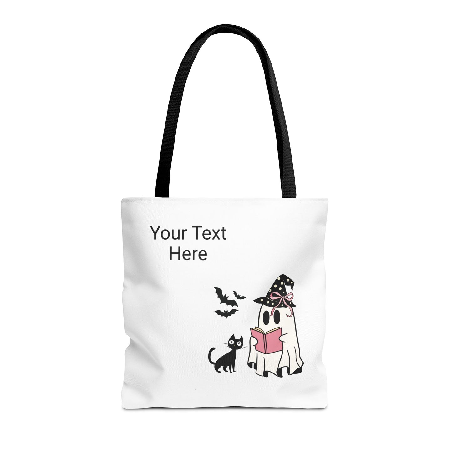 HALLOWEEN GHOST with BOOK - Tote Bag. (CAN PERSONALIZE) - Tammy & Friends Travel