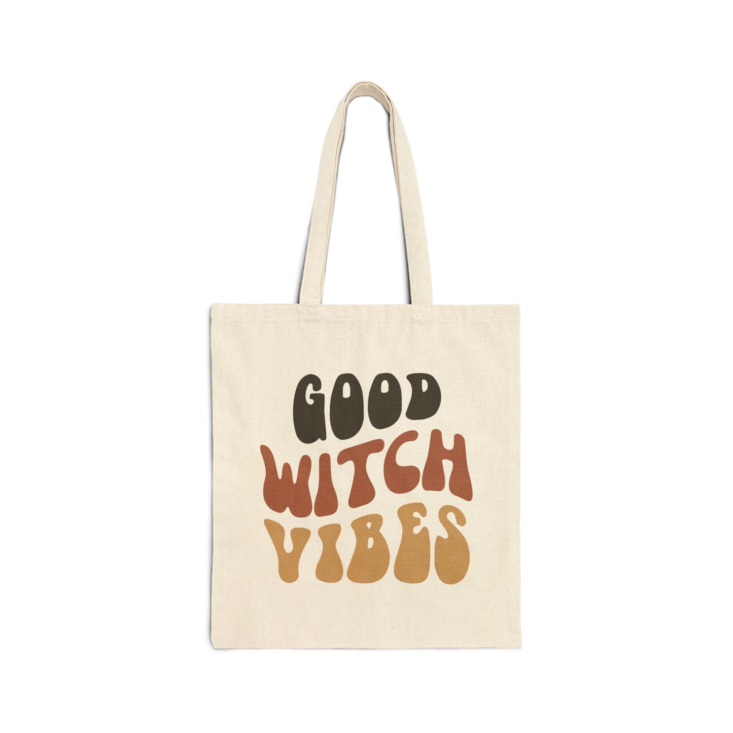 GOOD WITCH VIBES - Tote Bag - Ivory - (CAN PERSONALIZE)