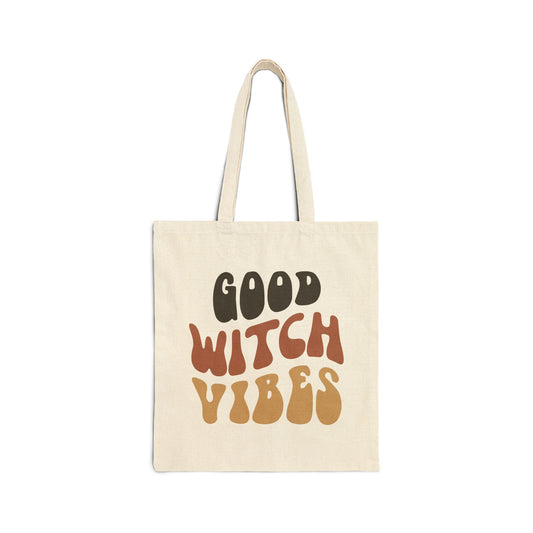 GOOD WITCH VIBES - Tote Bag - Ivory - (CAN PERSONALIZE)