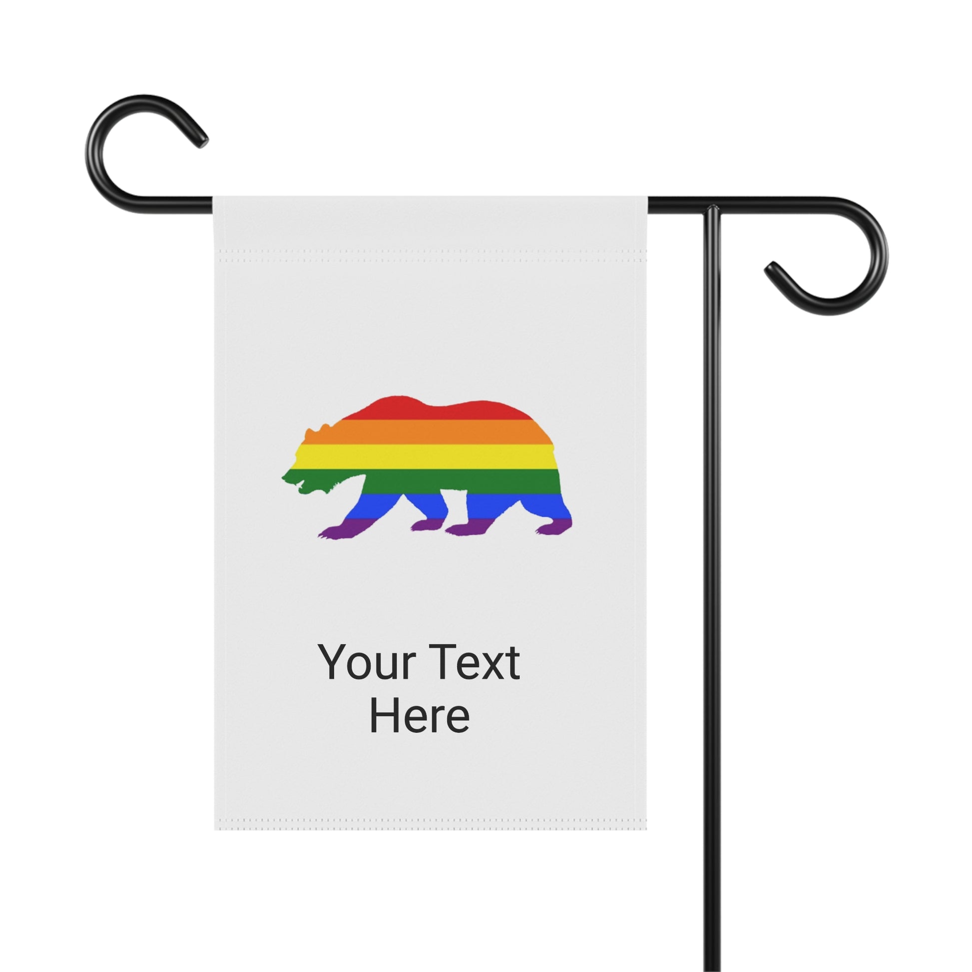 PRIDE BEAR - Garden Banner, LGBTQ+ (CAN PERSONALIZE) Yard Decor, Rainbow - Tammy & Friends Travel