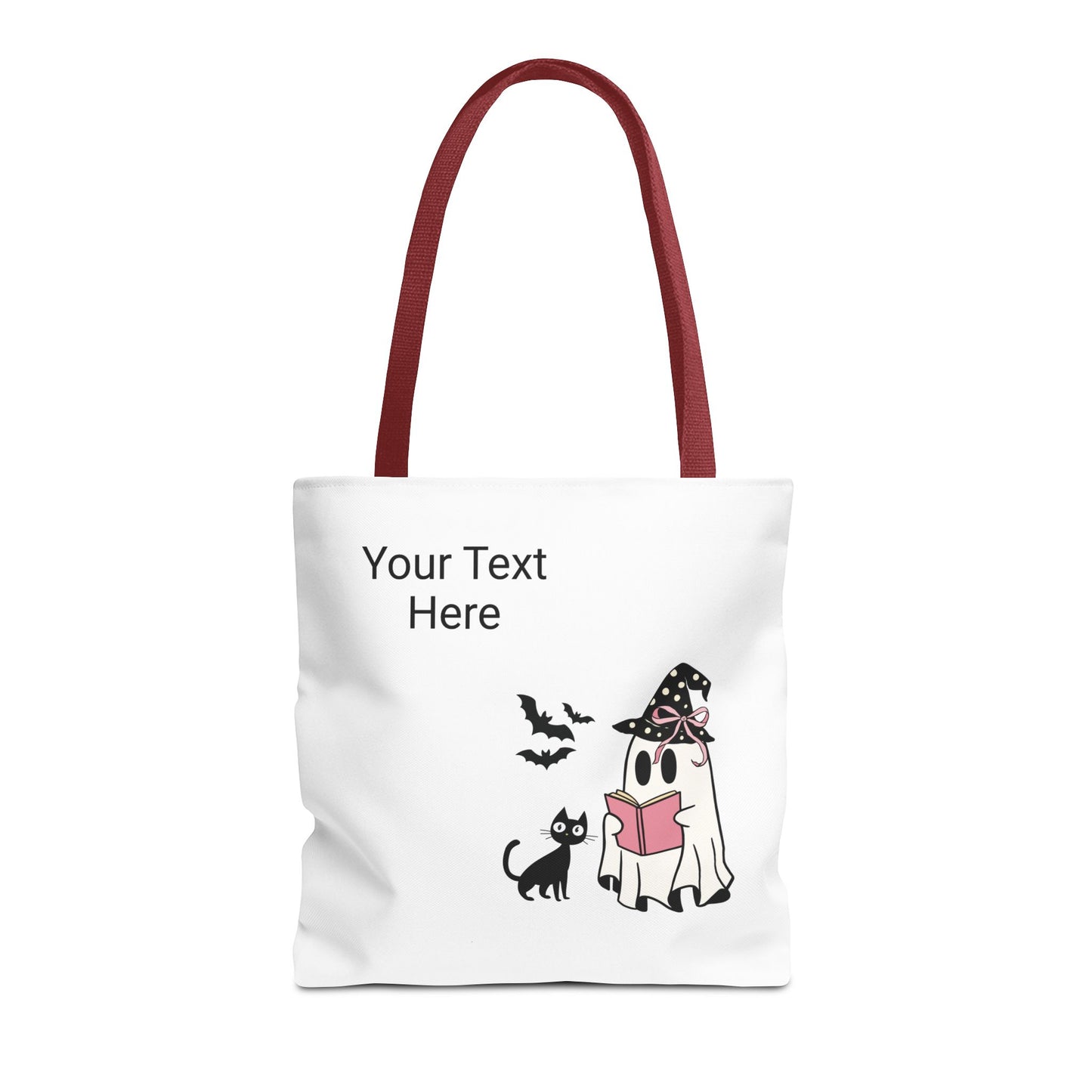 HALLOWEEN GHOST with BOOK - Tote Bag. (CAN PERSONALIZE) - Tammy & Friends Travel