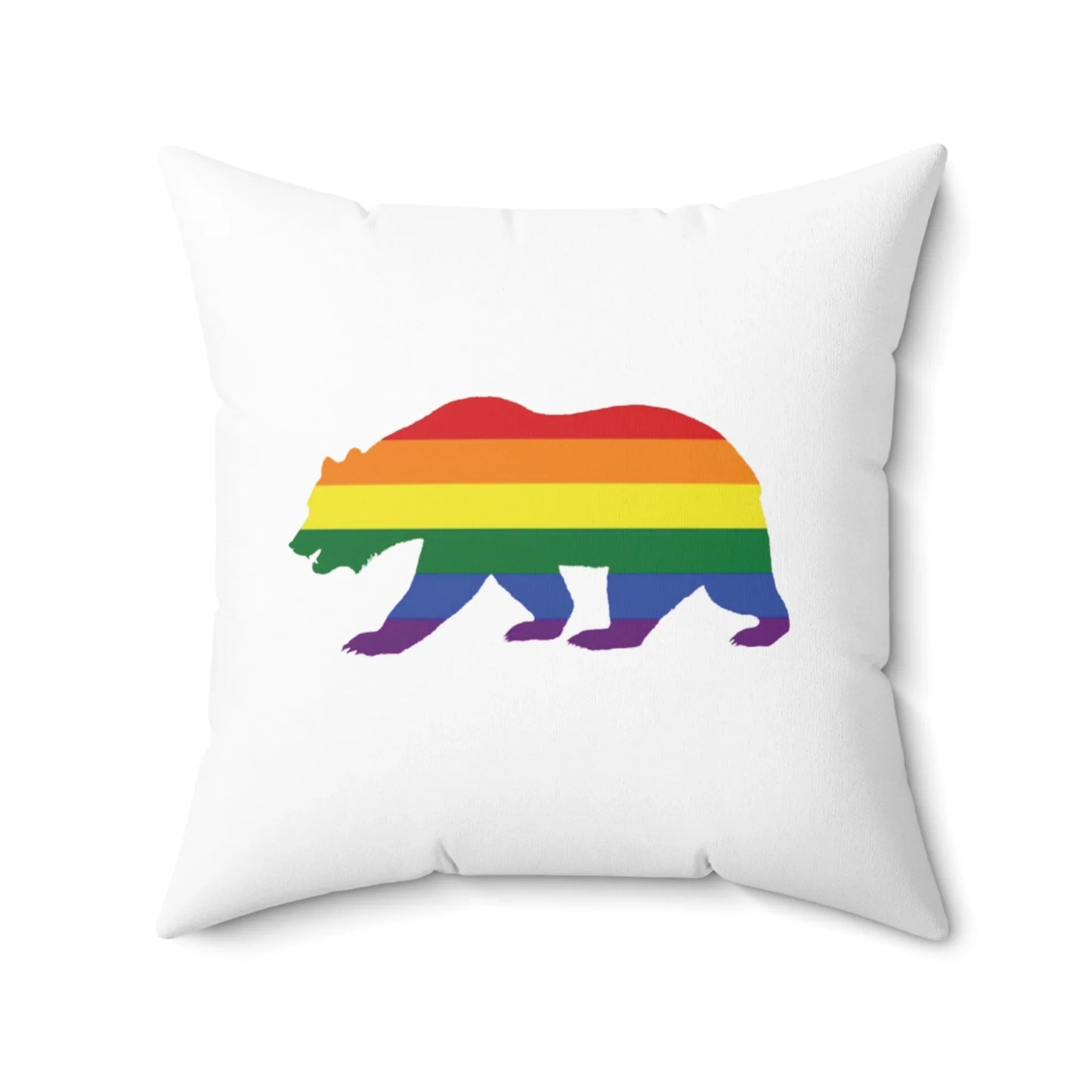 PRIDE BEAR - Throw Pillow (CAN PERSONALIZE) - Tammy & Friends Travel