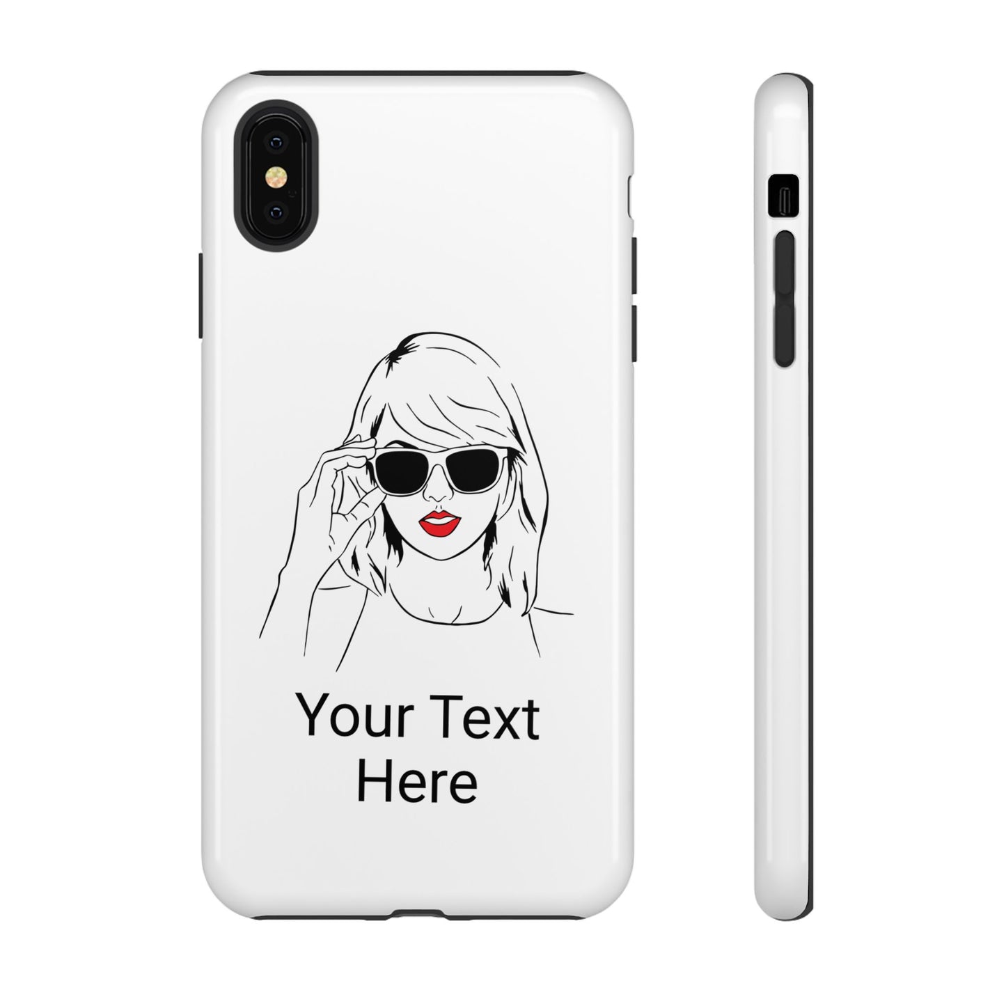 TAYLOR with RED LIPS - OLDER Model Phone Cases (CAN PERSONALIZE) - Tammy & Friends Travel
