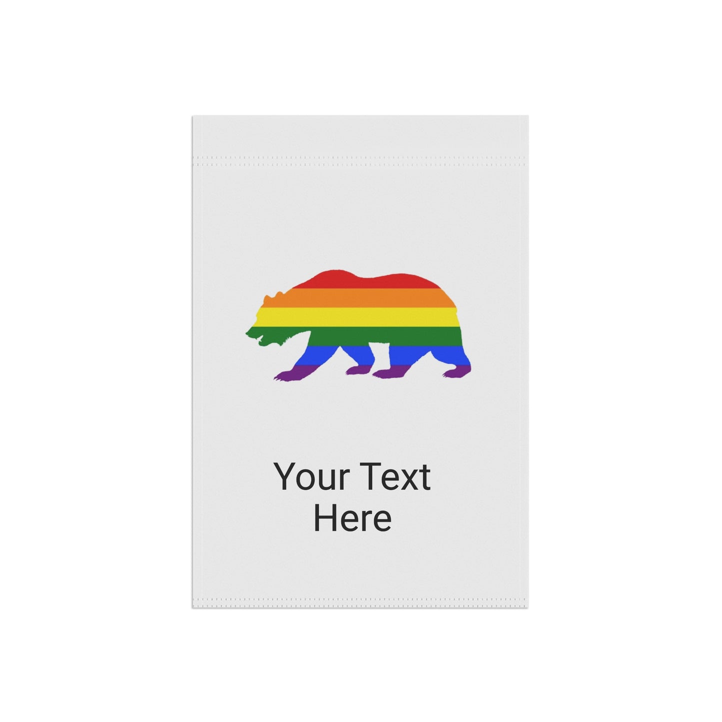 PRIDE BEAR - Garden Banner, LGBTQ+ (CAN PERSONALIZE) Yard Decor, Rainbow - Tammy & Friends Travel