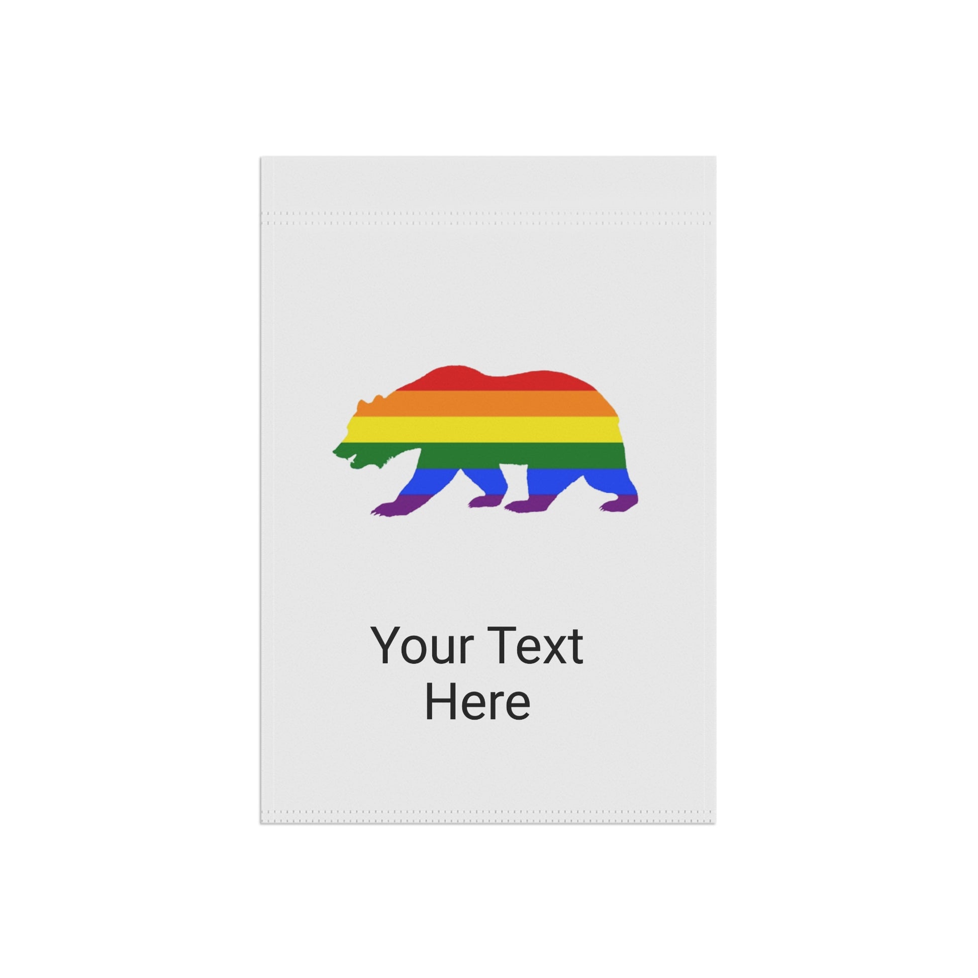 PRIDE BEAR - Garden Banner, LGBTQ+ (CAN PERSONALIZE) Yard Decor, Rainbow - Tammy & Friends Travel