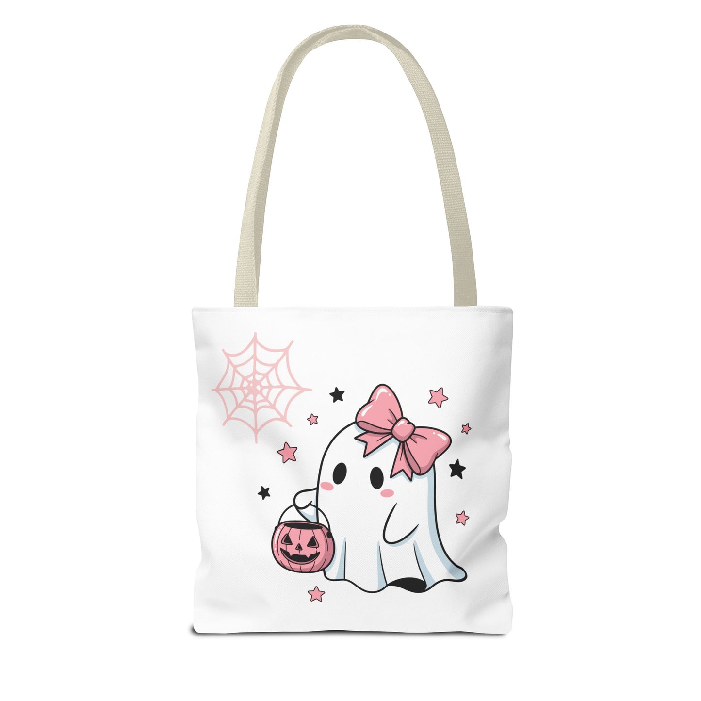 HALLOWEEN GHOST with BOOK - Tote Bag. (CAN PERSONALIZE) - Tammy & Friends Travel