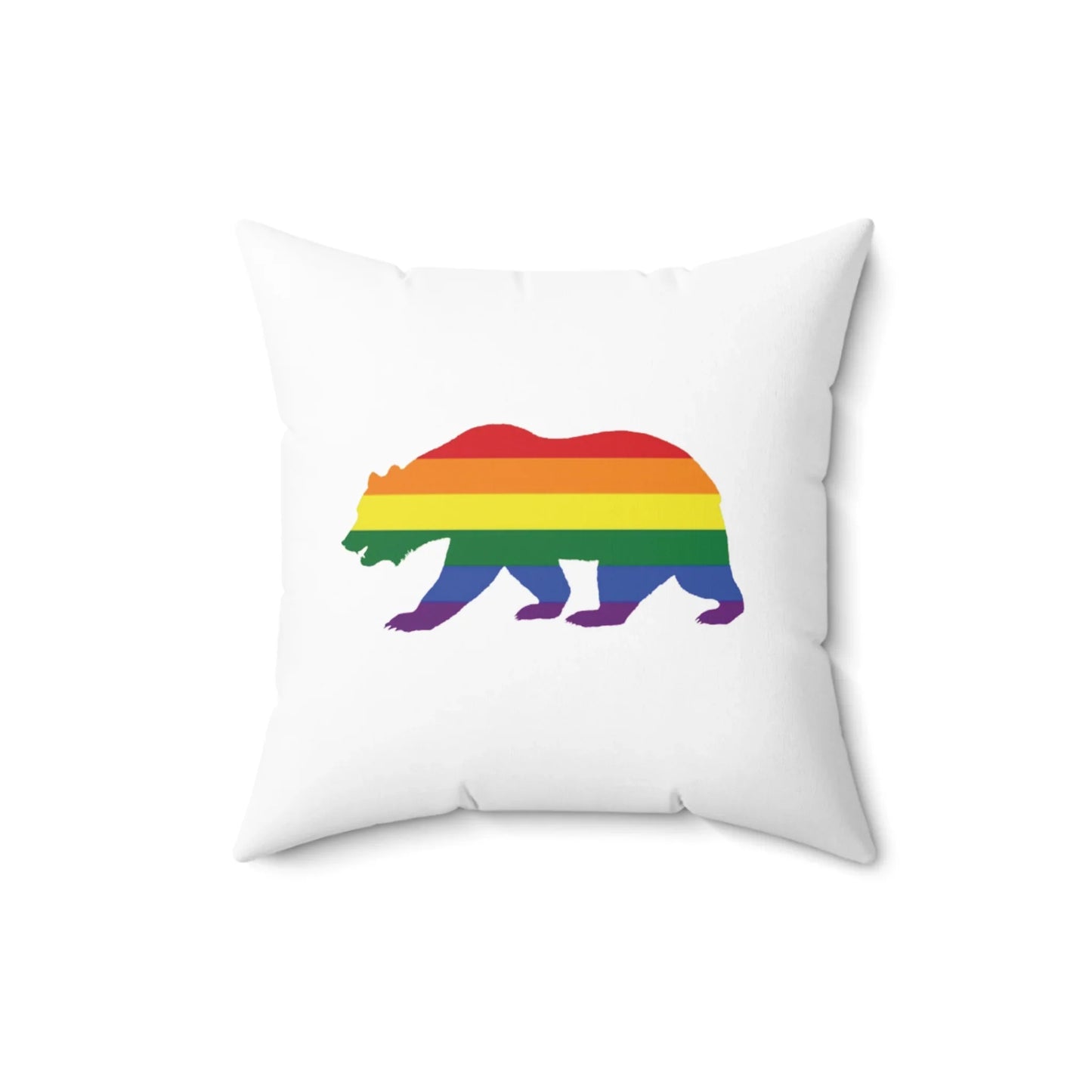 PRIDE BEAR - Throw Pillow (CAN PERSONALIZE) - Tammy & Friends Travel