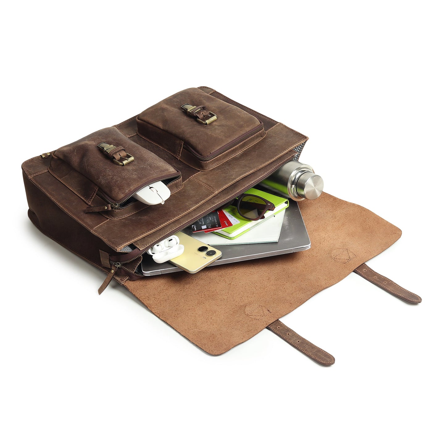 Buffalo Leather Messenger Bag