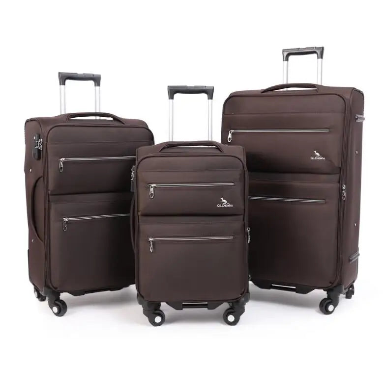 20"24"28" Large Capacity Oxford Fabric Wheel Luggage Set Spinner Suitcase Three Pcs Travel Bag on Wheels