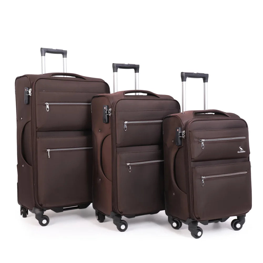 20"24"28" Large Capacity Oxford Fabric Wheel Luggage Set Spinner Suitcase Three Pcs Travel Bag on Wheels