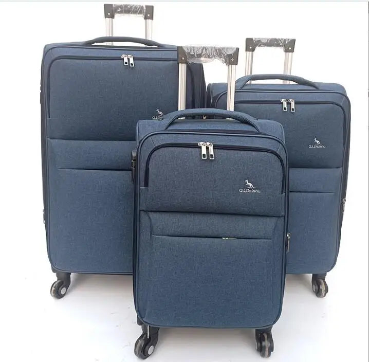 20"24"28" Large Capacity Oxford Fabric Wheel Luggage Set Spinner Suitcase Three Pcs Travel Bag on Wheels