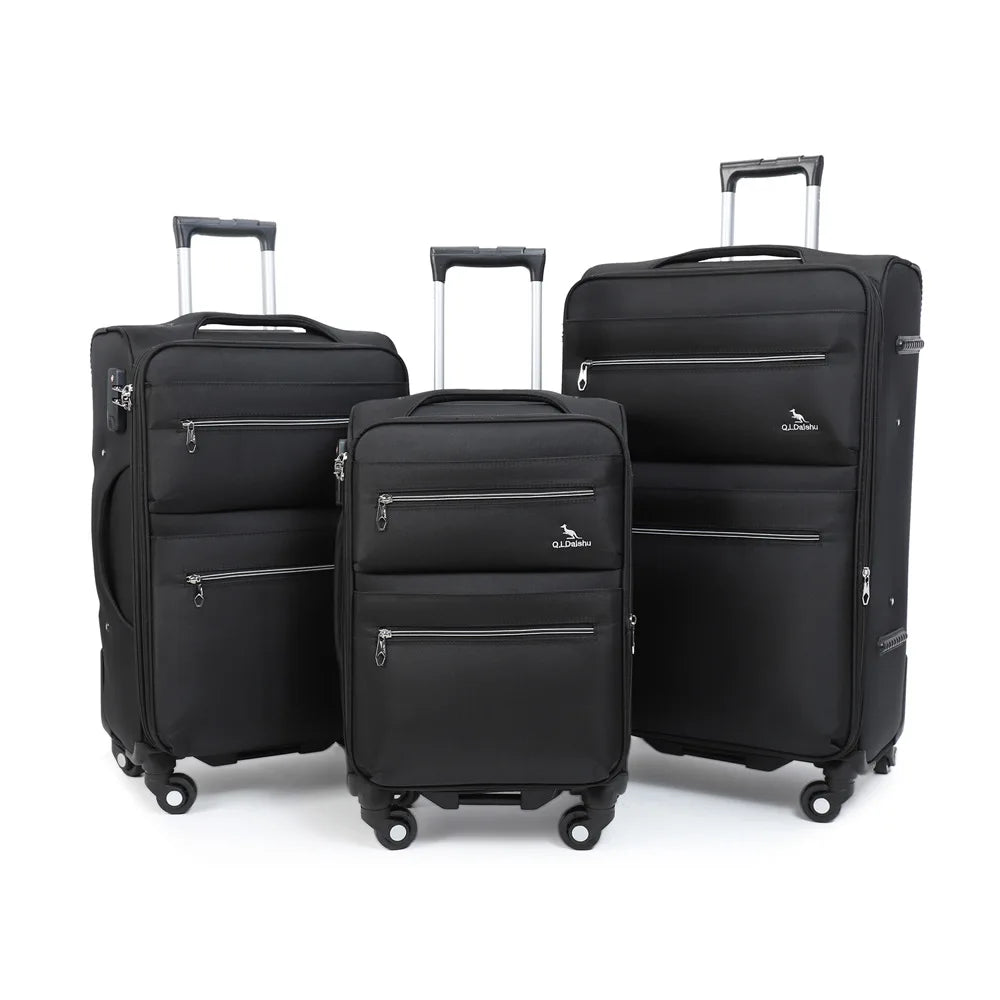 20"24"28" Large Capacity Oxford Fabric Wheel Luggage Set Spinner Suitcase Three Pcs Travel Bag on Wheels
